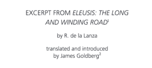 Lee más sobre el artículo Introducción a ‘Eleusis’, por James Goldberg